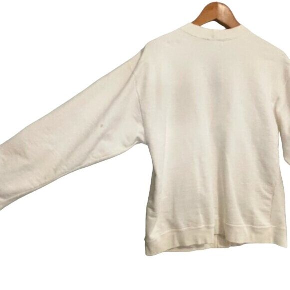 1960s Calvin Klein Varsity Sports Sweater with CK crest size M off white vintage - Picture 7 of 10